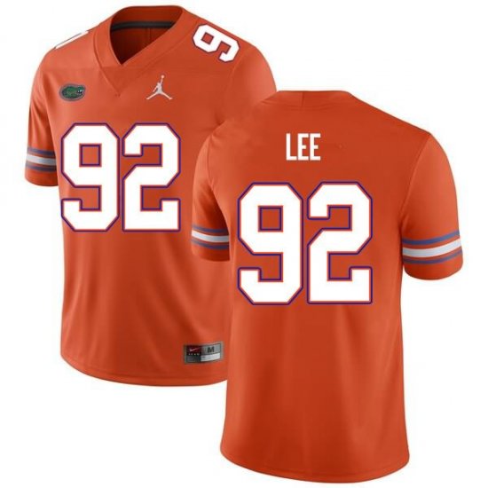 Men's Florida Gators #92 Jalen Lee NCAA Nike Orange Authentic Stitched College Football Jersey XVZ1562VP